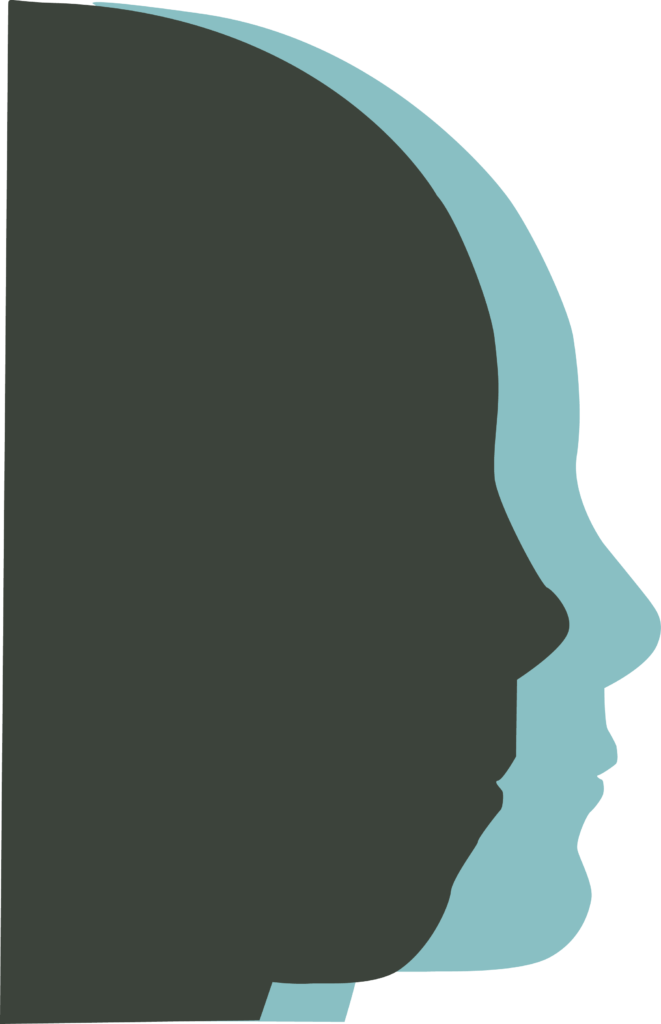 上あごが正しく前方に成長した顔は、成長不足の顔より魅力的